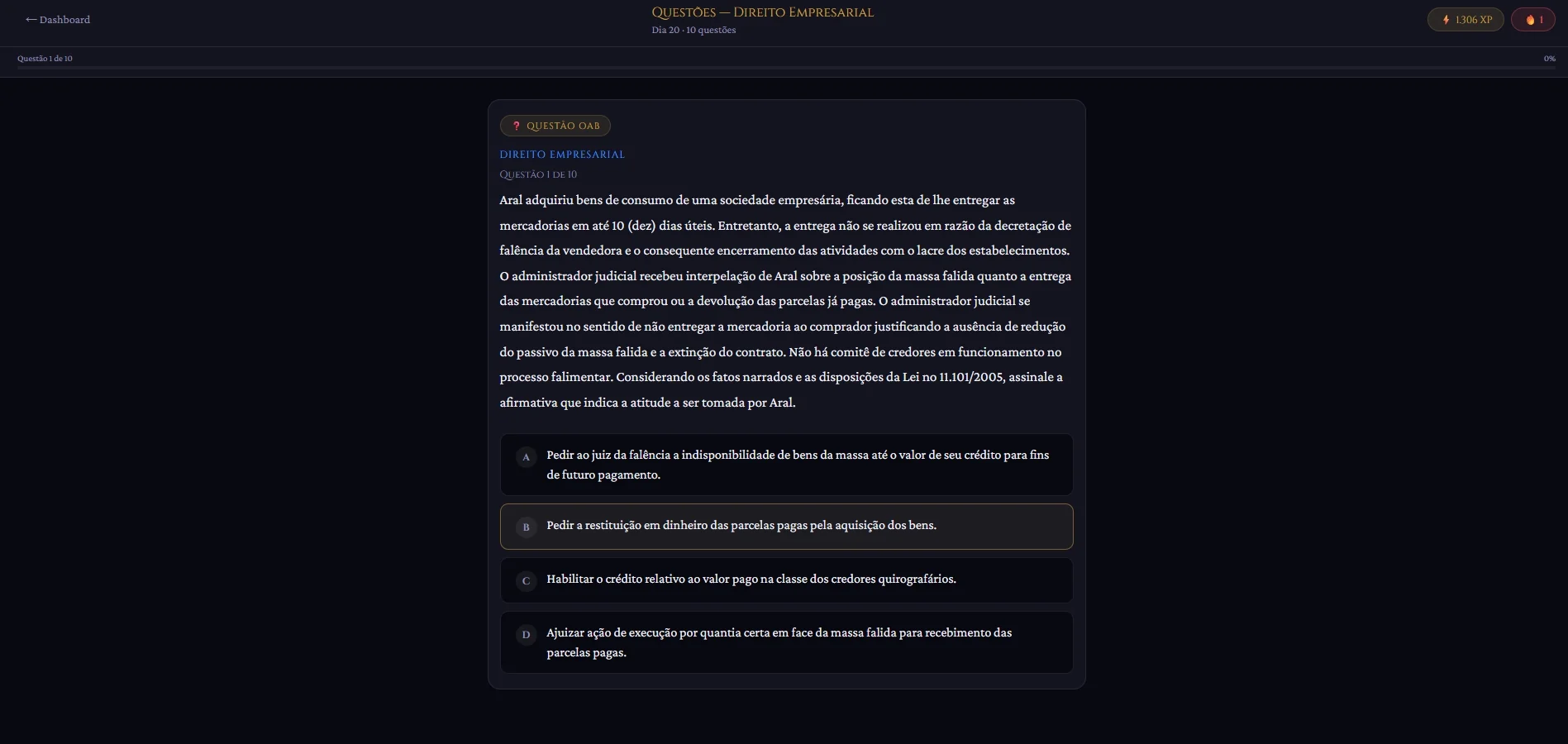Questões do dia — Missão OAB 90D
